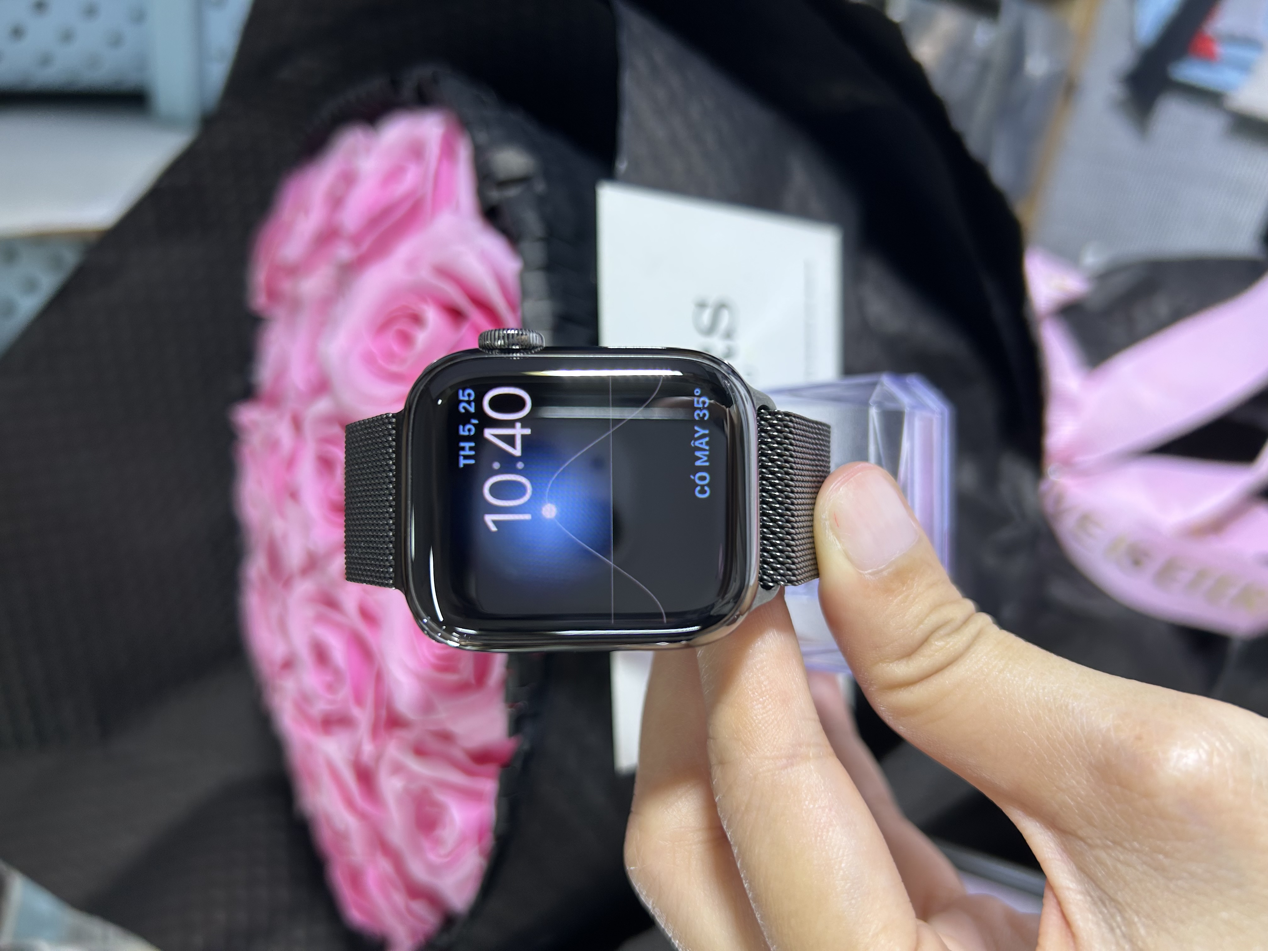 Apple Watch Series 9 41mm Thép Đen 98%